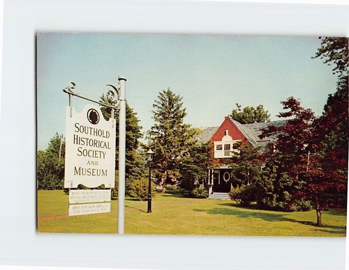 Postcard southold museum - museum, long